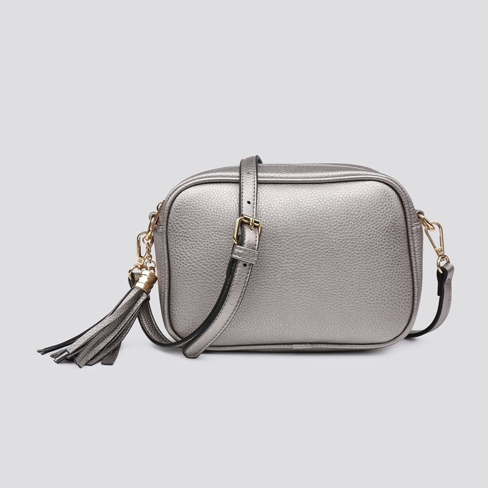 Crossbody Box Bag in Pewter