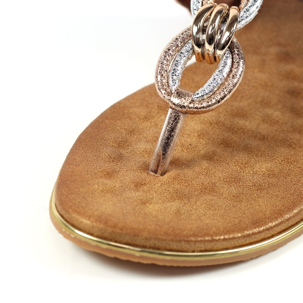Dawley Rose Gold Sandals