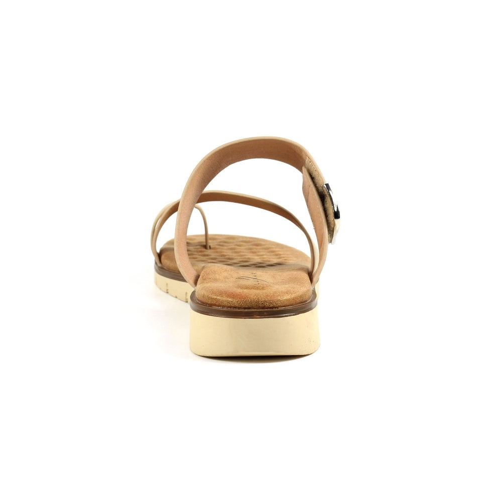 Ellis Beige Toe Loop Sandals