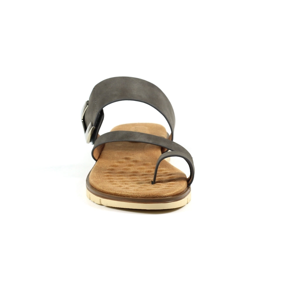 Ellis Grey Toe Loop Sandals