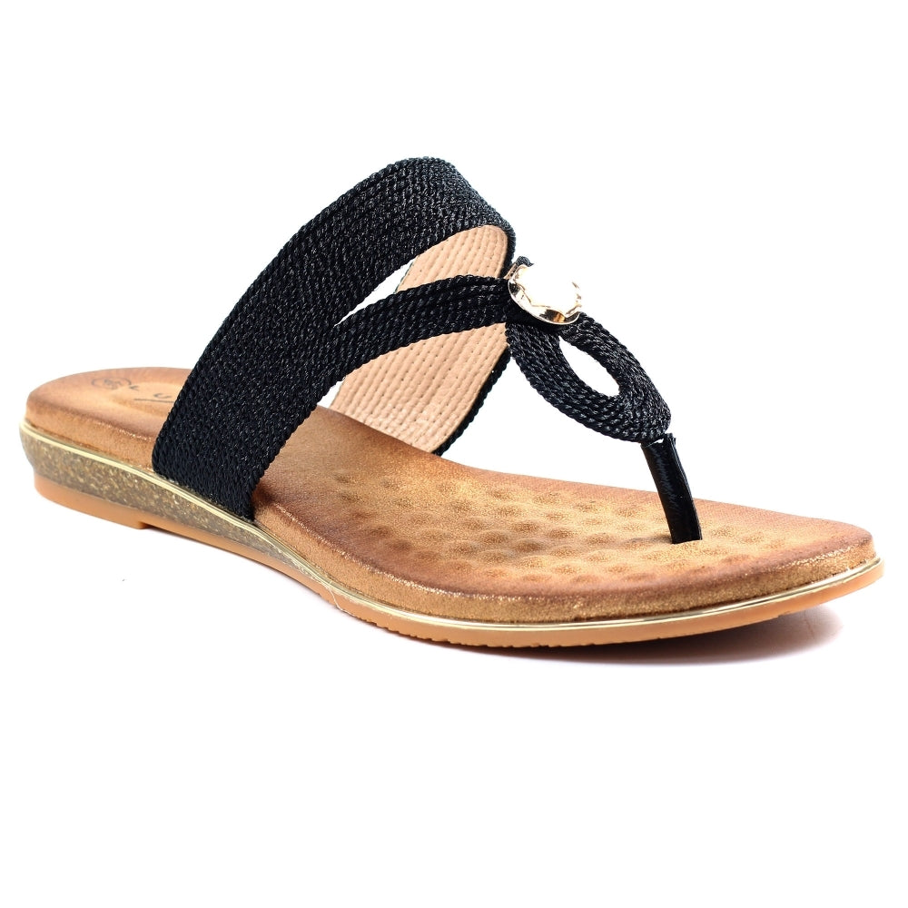 Ezra Rose Gold Toe Post Sandals