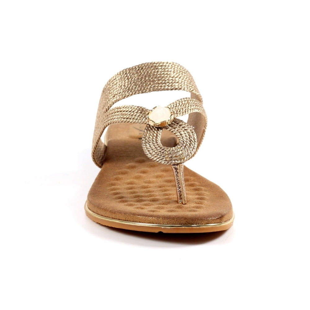 Ezra Rose Gold Toe Post Sandals
