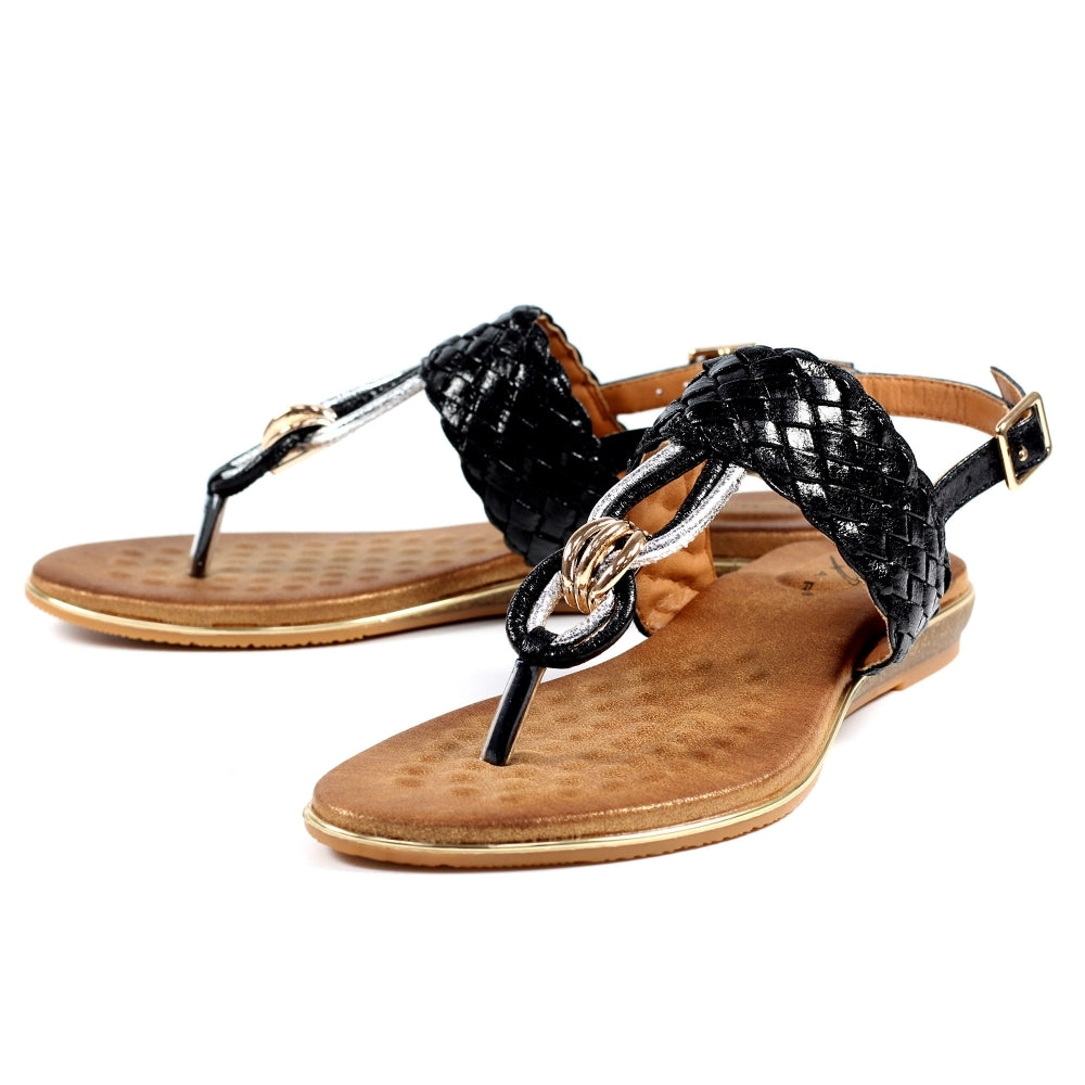 Dawley Black Sandals