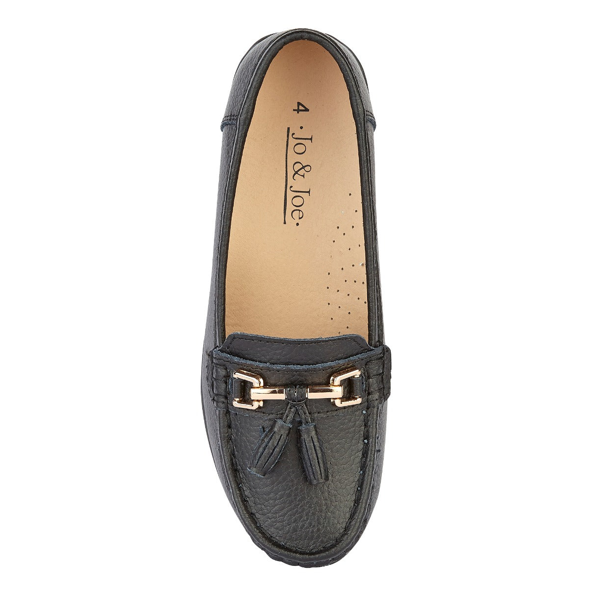 Nautical Leather Loafer Black