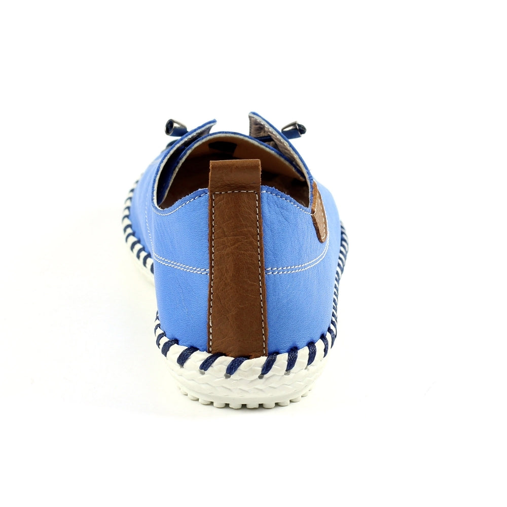 St Ives Leather Pumps Cobalt