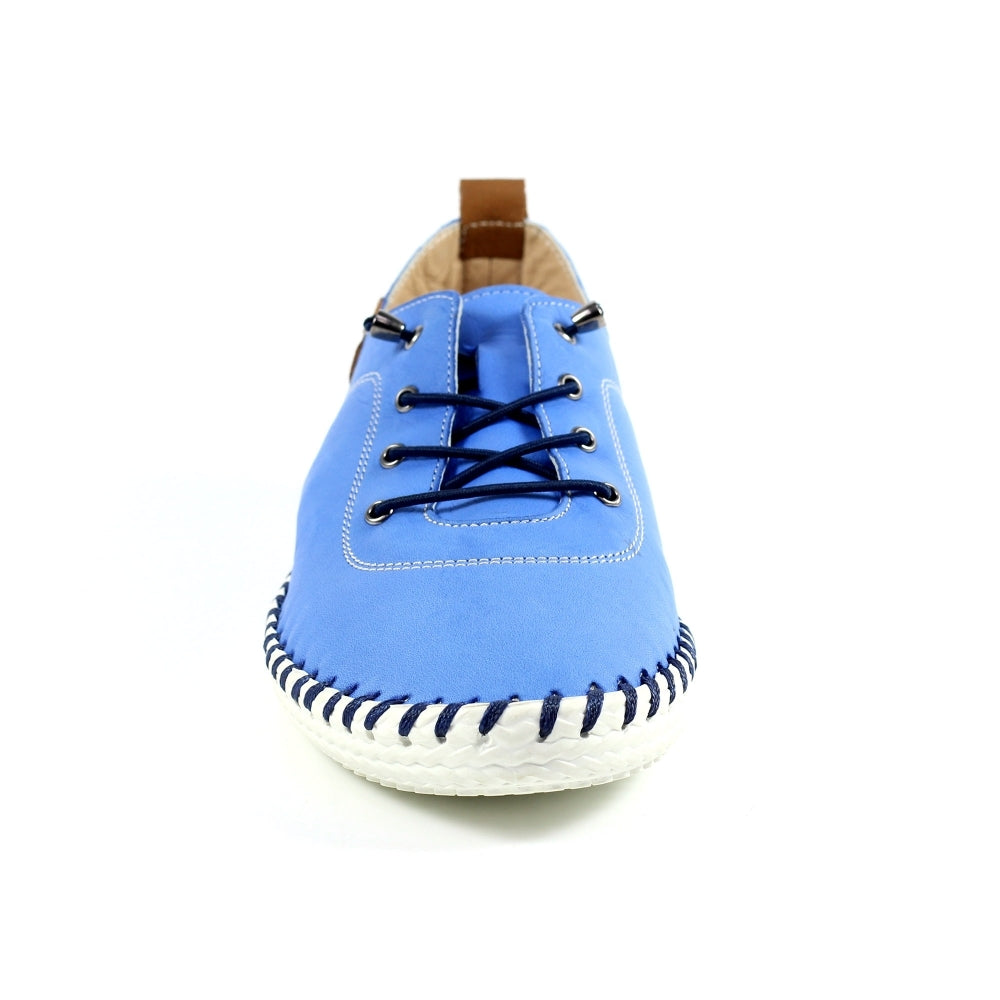 St Ives Leather Pumps Cobalt