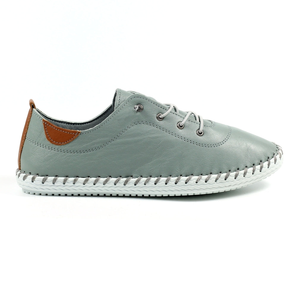 St Ives Leather Pumps Grey
