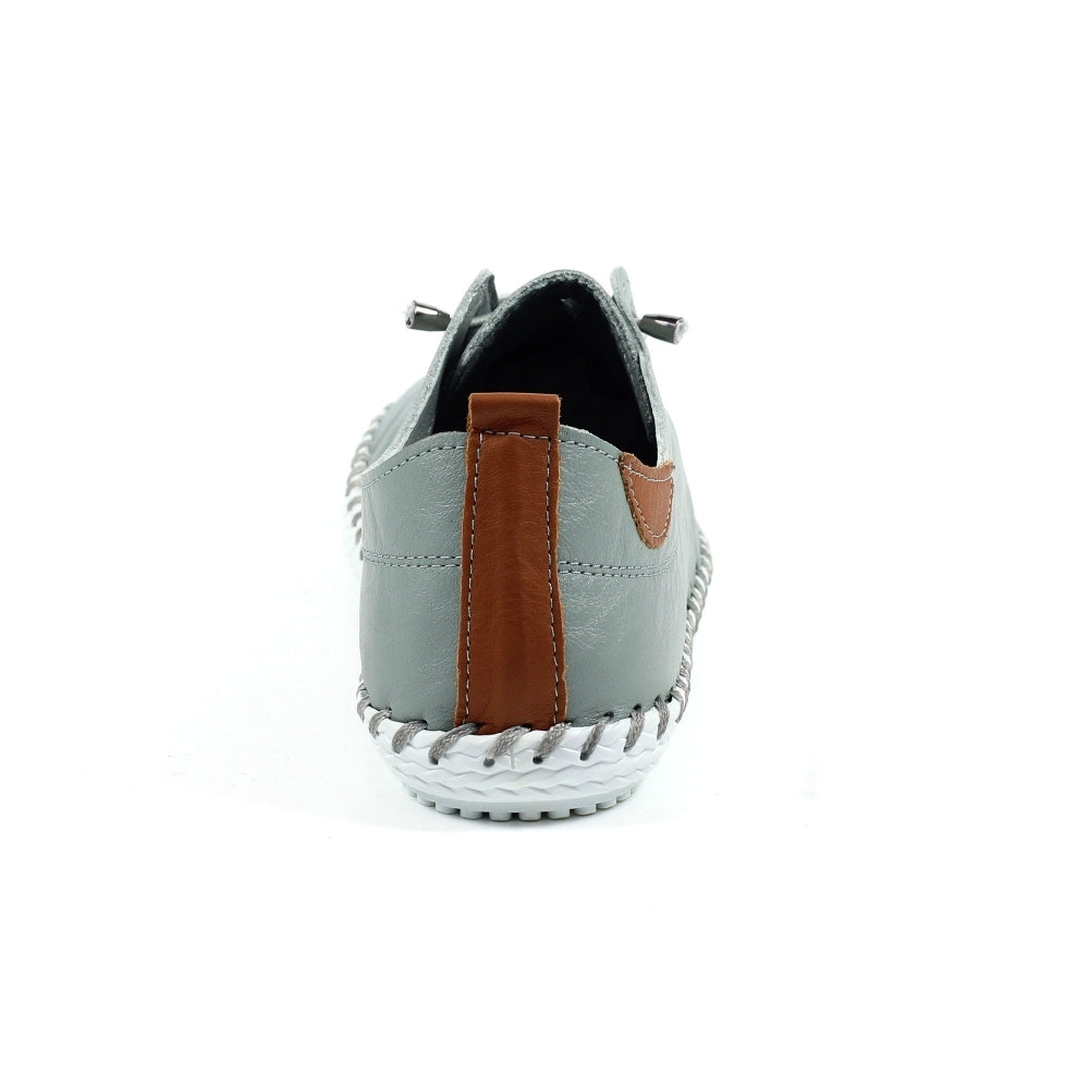 St Ives Leather Pumps Grey