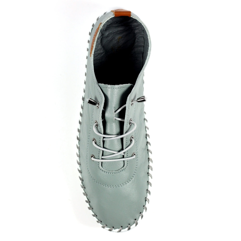 St Ives Leather Pumps Grey