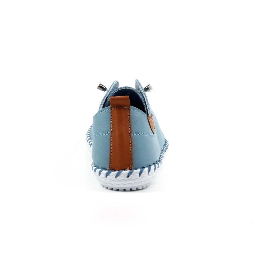 St Ives Leather Pumps Pale Blue