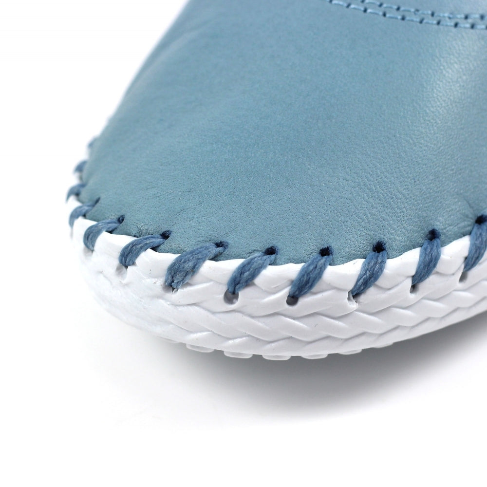 St Ives Leather Pumps Pale Blue