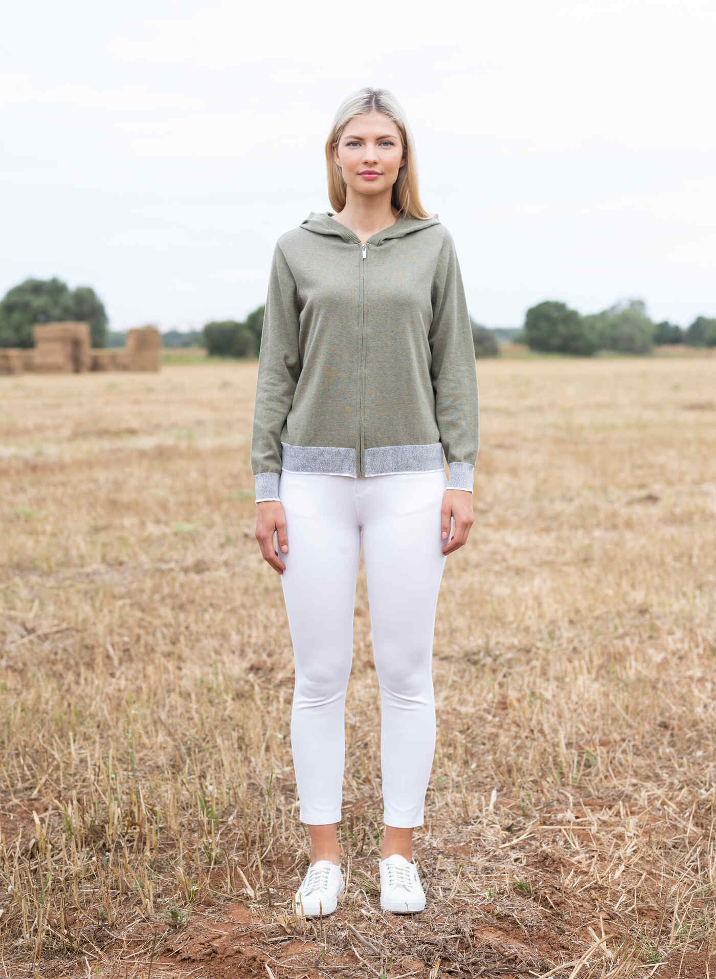 Knit Zip Through Hoodie