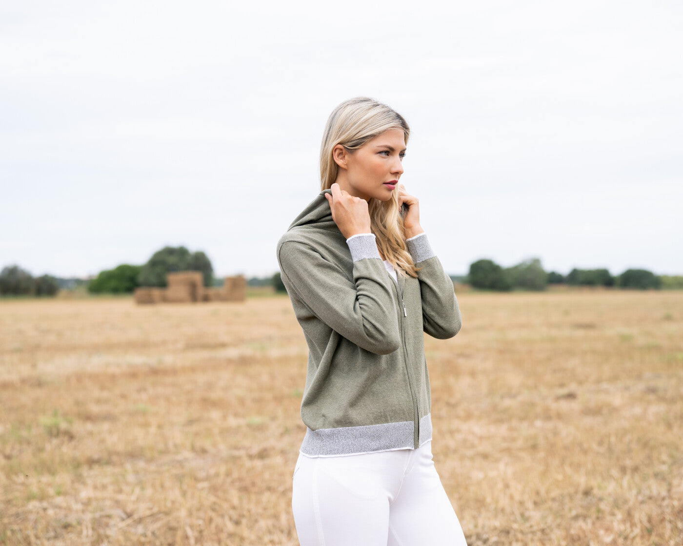 Knit Zip Through Hoodie