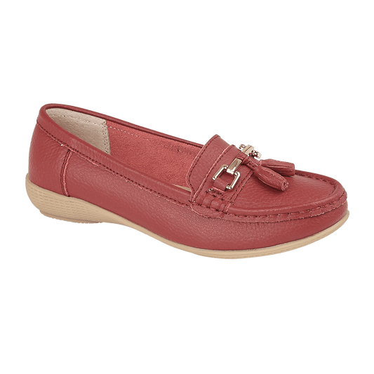 Nautical Leather Loafer Cherry