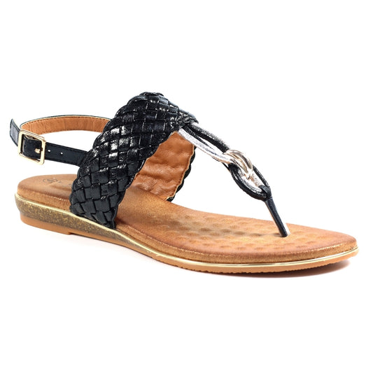 Dawley Black Sandals