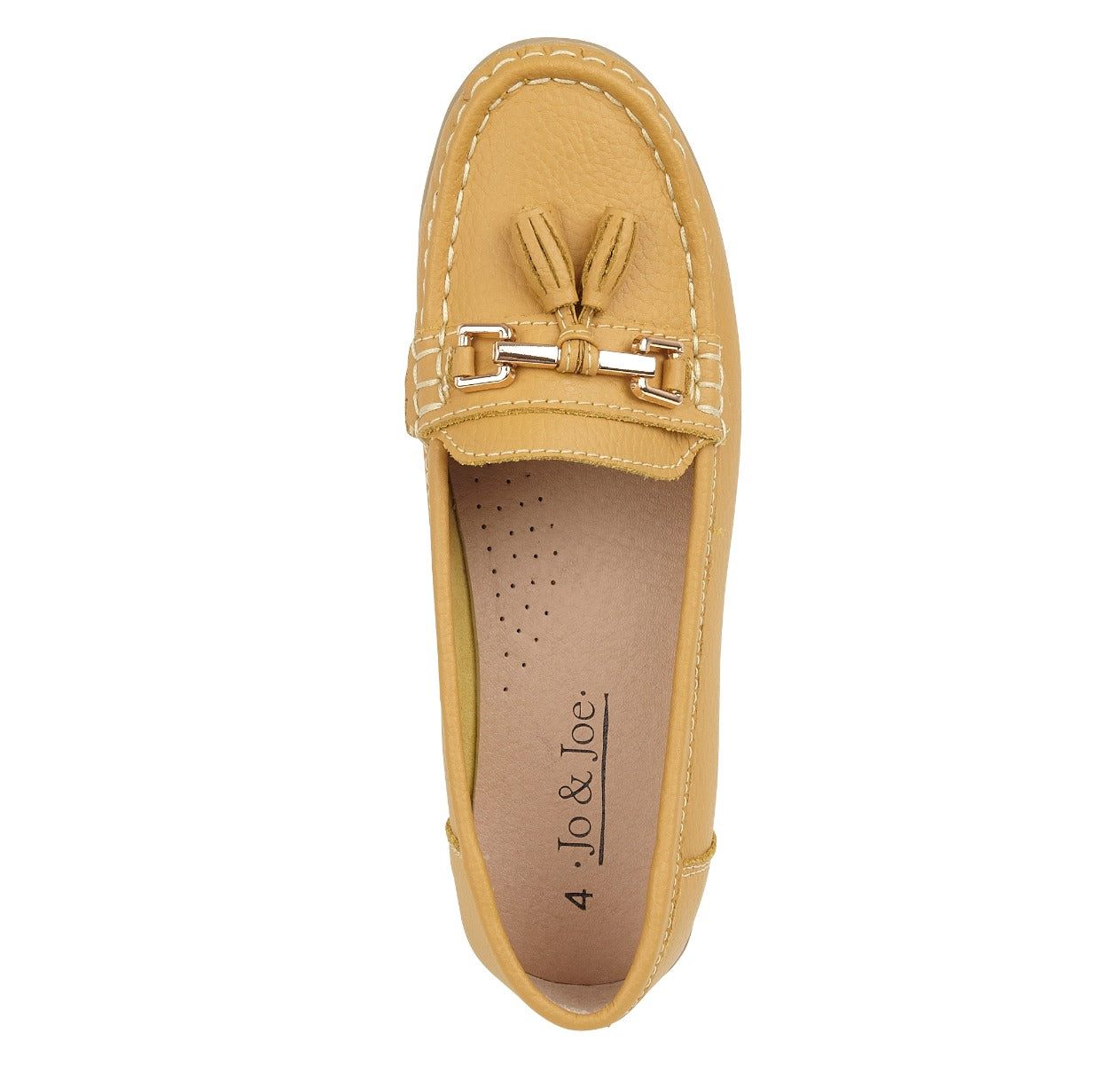 Nautical Leather Loafer Mustard