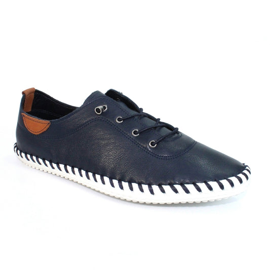 St Ives Leather Pumps Navy